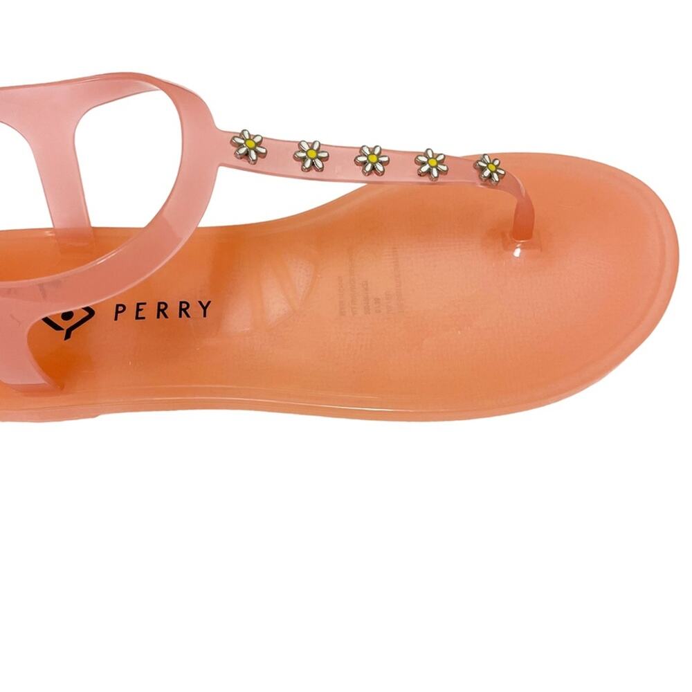 Katy Perry Geli T-strap Flat Sandals in Daisy Pink Oasis size 8 NWOB - Picture 5 of 6